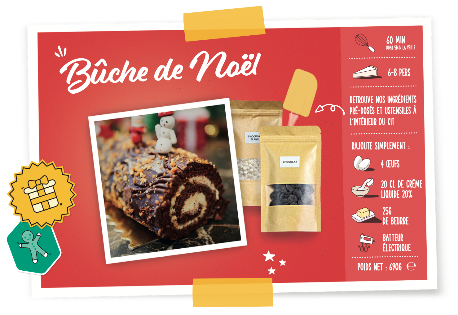 Kit bûche de Noël et gâteau roulé - Lékué - MaSpatule